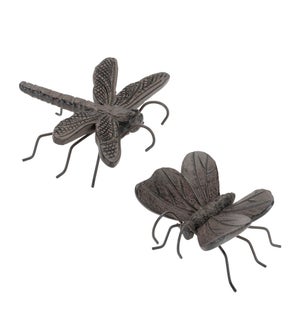 Butterfly/Dragonfly Pot Sitter (2 Asst)