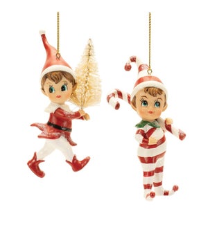 Elf Ornament (2 Asst)