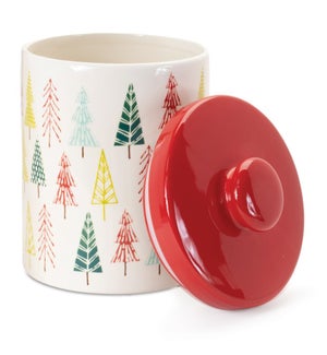 Cookie Jar with Tree Pattern