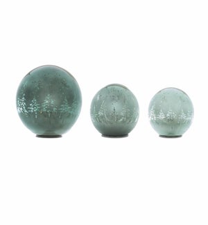 LED Globe with Tree (Set of 3)