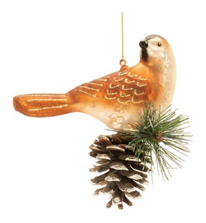 Bird and Cone Ornament