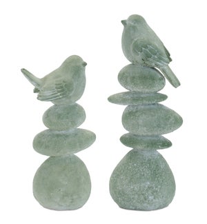 Bird on Rocks (Set of 2)