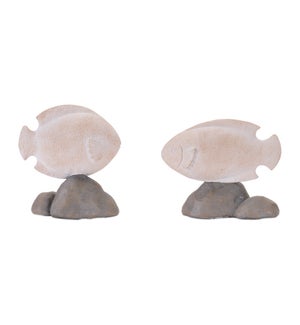Fish on Rock (Set of 2)