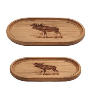 Tray with Moose (Set of 2)