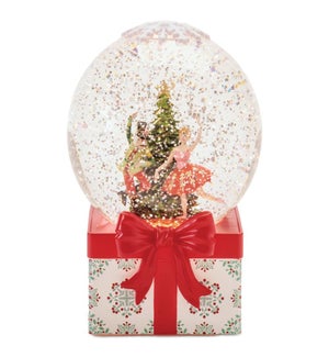 LED Snow Globe with Ballerina and Soldier
