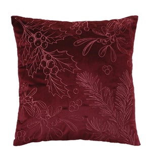Holly and Mistletoe Pillow