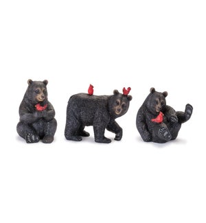 Bear with Cardinals (3 Asst)
