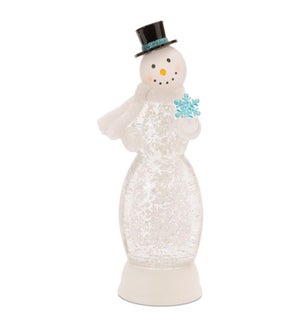 LED Snowman Snow Globe