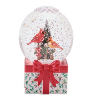 LED Cardinal Snow Globe