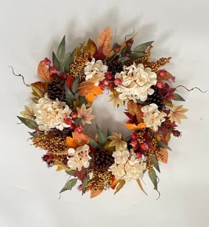 Fall Hydrangea Wreath