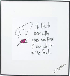 Framed Art - Cook With Wine