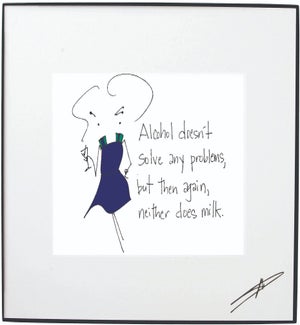 Framed Art - Alcohol Doesn't Solve