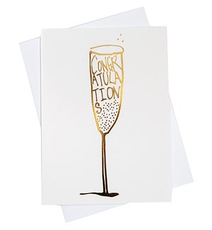 Greeting Card - Congratulations Champagne Glass