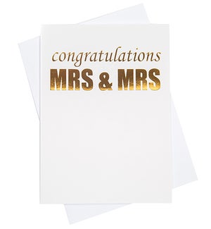 Greeting Card - Congratulations Mrs And Mrs