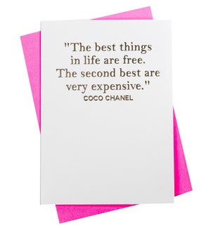 Greeting Card - Best Things In Life