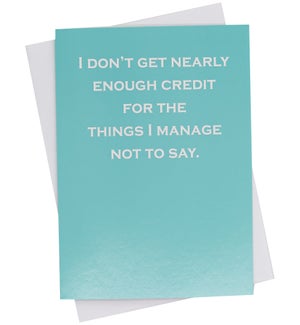 Greeting Card - Enough Credit