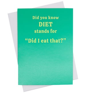 Greeting Card - Diet
