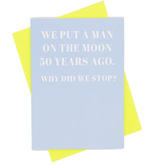 Greeting Card - Man On The Moon