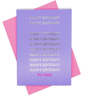 Greeting Card - HBD Repeat