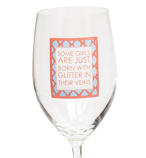 Wine Glass 16 Oz - Glitter
