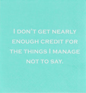 Cocktail Napkin - Enough Credit