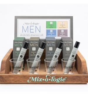 Mens Cologne Pre-Pack - 16pcs, 4 ea of 4 scents with Free Display and Testers