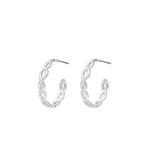 Bloom Mini Hoops - Silver