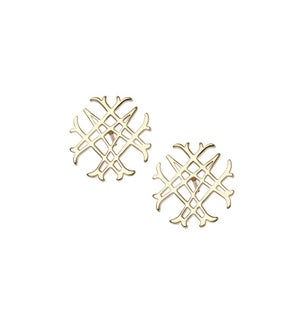 Logo Stud Earrings - Gold