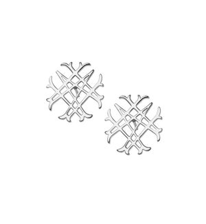 Logo Stud Earrings - Silver