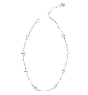 Believer Cross Mini Necklace - Silver