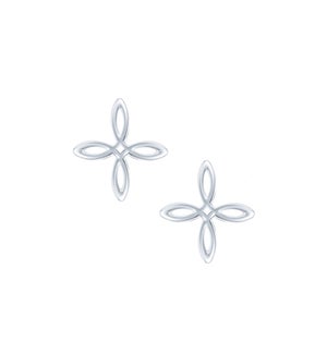 Shes Classic Mini Cross Stud - Silver