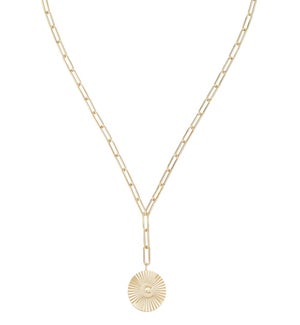 Shes Spicy Lariat Initial Necklace G - Gold