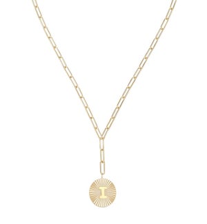 Shes Spicy Lariat Initial Necklace I - Gold