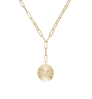 Shes Spicy Lariat Initial Necklace K - Gold