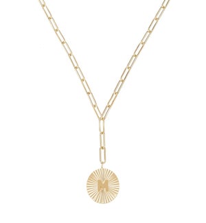 Shes Spicy Lariat Initial Necklace M - Gold