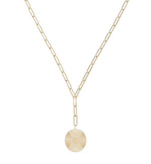 Shes Spicy Lariat Initial Necklace O - Gold
