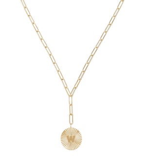 Shes Spicy Lariat Initial Necklace W - Gold