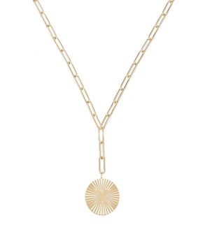 Shes Spicy Lariat Initial Necklace X - Gold