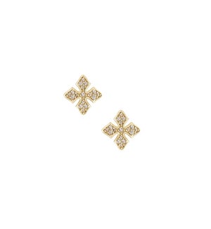 Shine Bright Cross Stud Earrings - Gold
