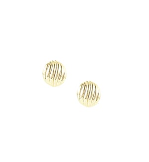 Eclipse Ball Stud Earrings - Gold