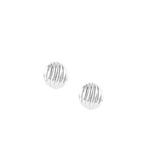 Eclipse Ball Stud Earrings - Silver