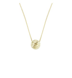Eclipse Ball Drop Necklace - Gold