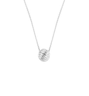 Eclipse Ball Drop Necklace - Silver