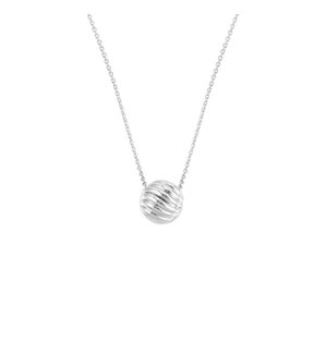 Eclipse Ball Drop Necklace - Silver