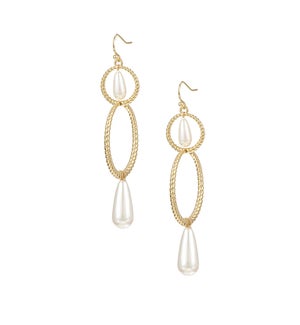 Sea Breeze 3in1 Pearl Earrings - Gold