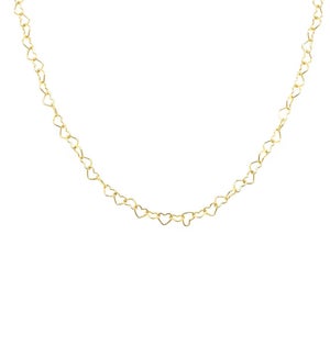 Adorned Heart Layering Necklace - Gold