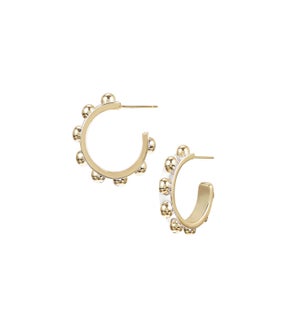 Enchanted Mini Beaded Hoop Earrings - Gold and Silver