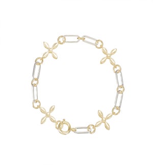 Enchanted Cross Link Bracelet - Gold and Silver