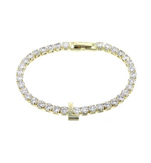 Enchanted Tennis Initial Bracelet L - Gold