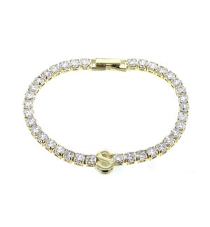 Enchanted Tennis Initial Bracelet S - Gold